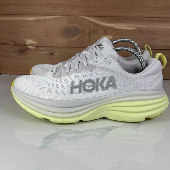 Hoka One OneBondi 8 Nimbus Cloud Luminary Green Running Shoes 1127952 Womens 12B - Picture 3 of 16